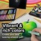 Art Supplies Set of 24 Soft Chalk Pastels, Non-Toxic, Oil-Free, Assorted Colors, Blendable, for Adults, Includes Storage Case